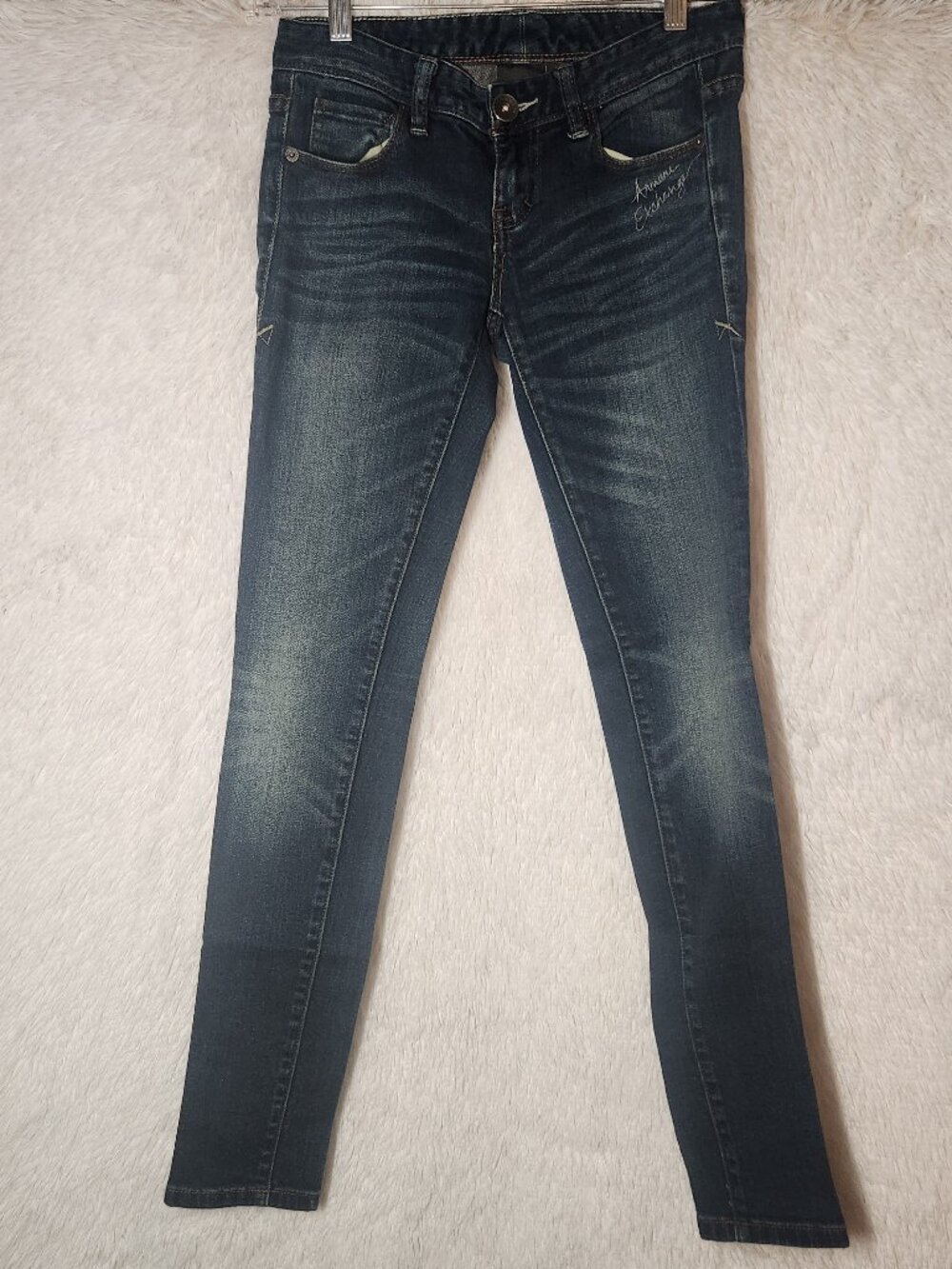 Armani Exchange Dark Wash Skinny Jeans Women Size Petite 0
